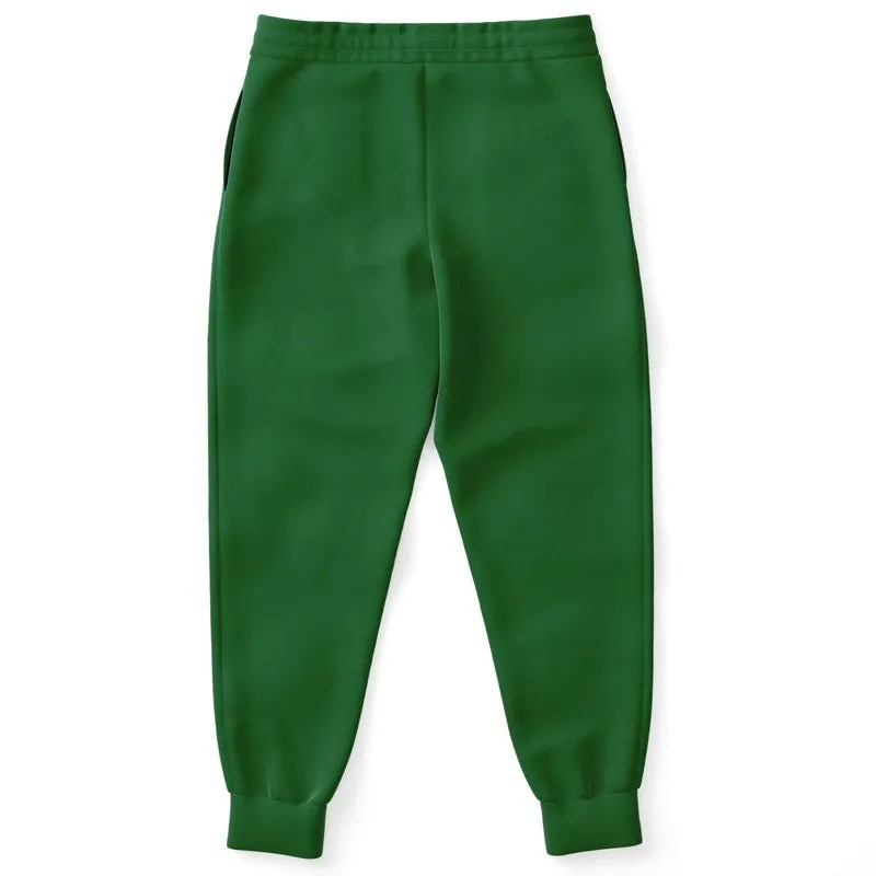 Medium Dark Green Joggers | Unisex | with PLUS sizes | Medium Dark Pure Green | C100M0Y100K60