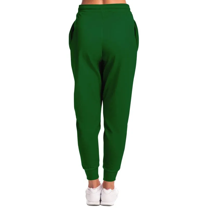 Medium Dark Green Joggers | Unisex | with PLUS sizes | Medium Dark Pure Green | C100M0Y100K60