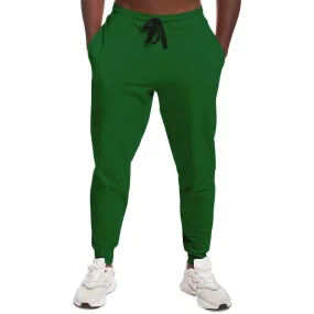 Medium Dark Green Joggers | Unisex | with PLUS sizes | Medium Dark Pure Green | C100M0Y100K60