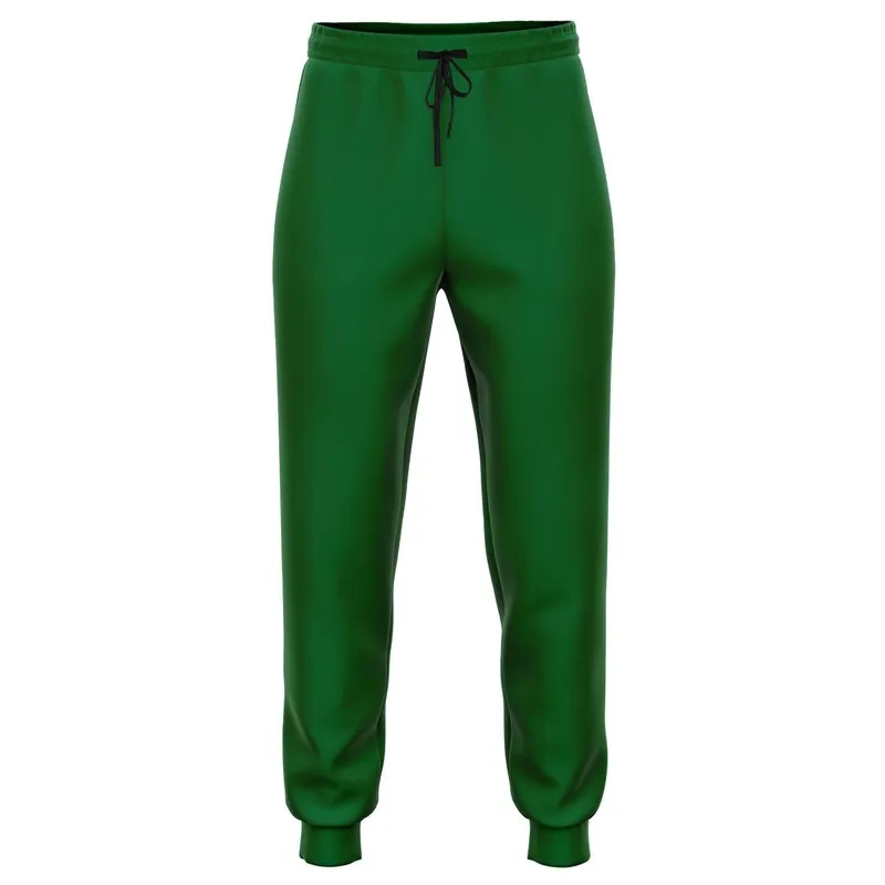 Medium Dark Green Joggers | Unisex | with PLUS sizes | Medium Dark Pure Green | C100M0Y100K60