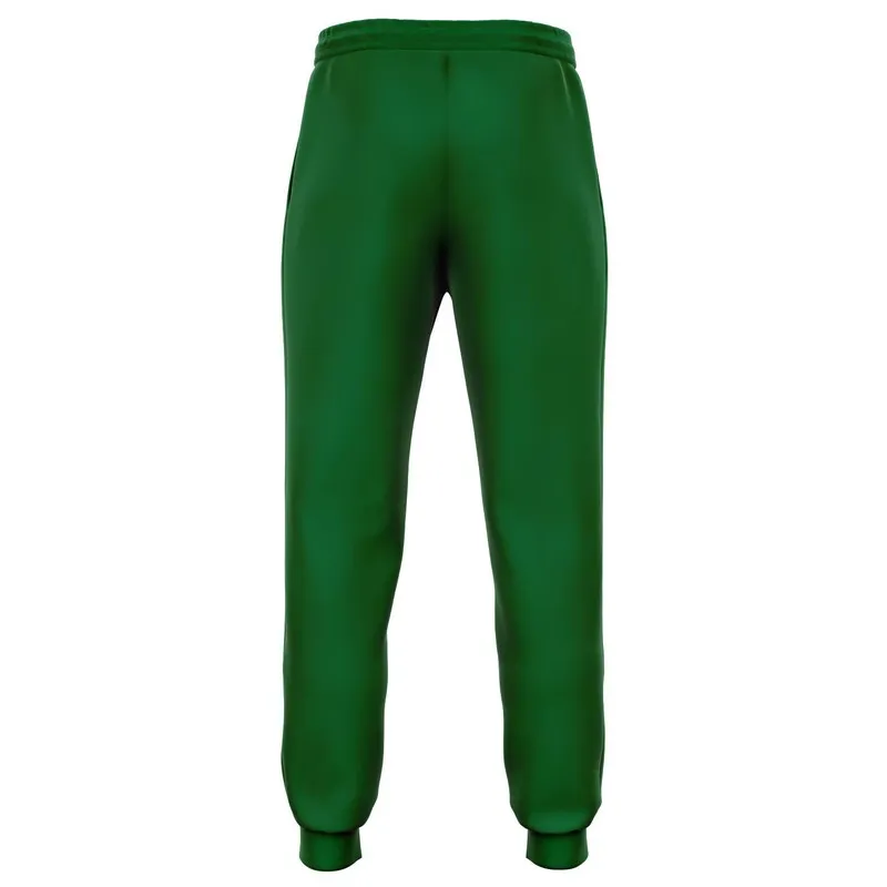 Medium Dark Green Joggers | Unisex | with PLUS sizes | Medium Dark Pure Green | C100M0Y100K60