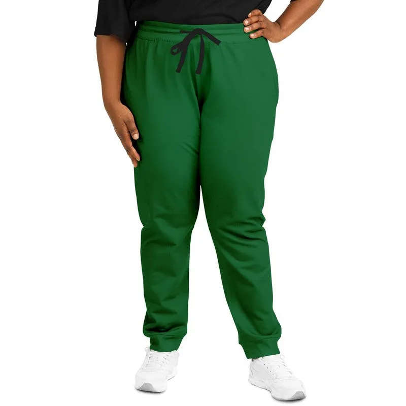 Medium Dark Green Joggers | Unisex | with PLUS sizes | Medium Dark Pure Green | C100M0Y100K60