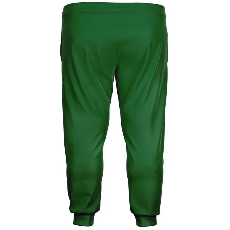 Medium Dark Green Joggers | Unisex | with PLUS sizes | Medium Dark Pure Green | C100M0Y100K60