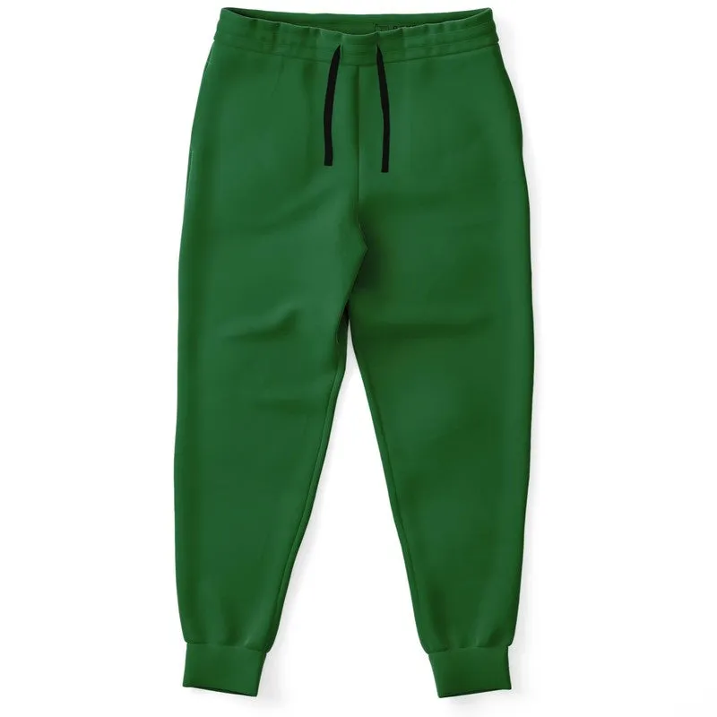 Medium Dark Green Joggers | Unisex | with PLUS sizes | Medium Dark Pure Green | C100M0Y100K60