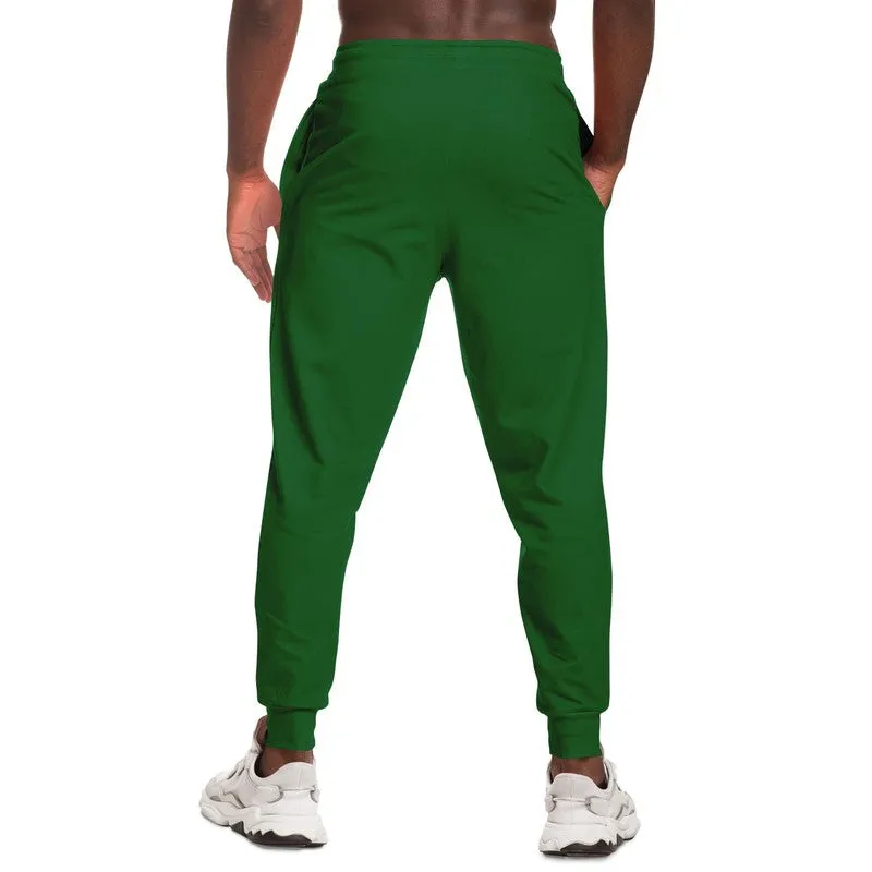 Medium Dark Green Joggers | Unisex | with PLUS sizes | Medium Dark Pure Green | C100M0Y100K60