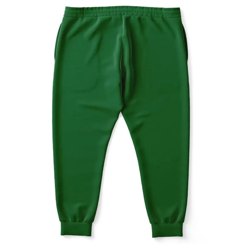 Medium Dark Green Joggers | Unisex | with PLUS sizes | Medium Dark Pure Green | C100M0Y100K60