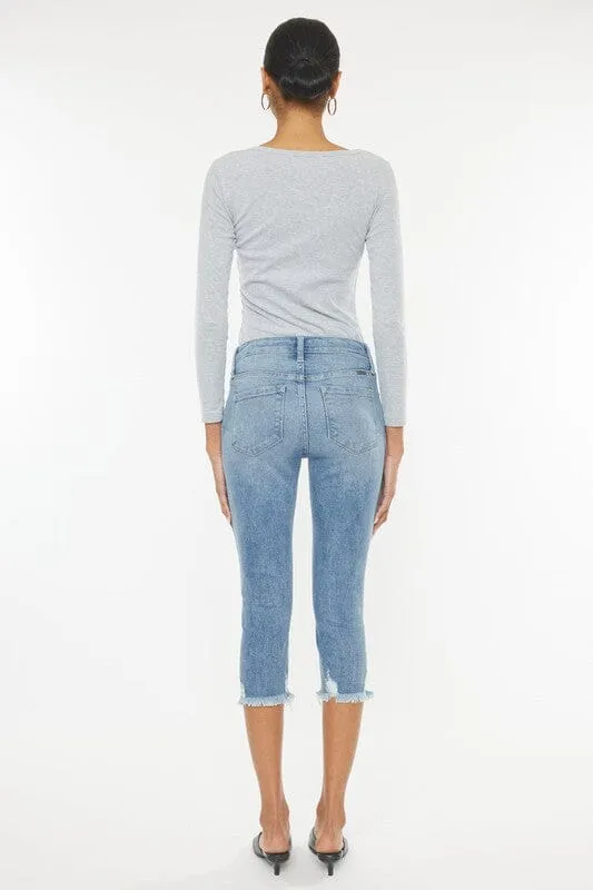 Mid Rise Capri Jeans - Kan Can USA