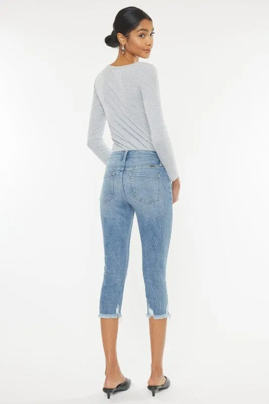 Mid Rise Capri Jeans - Kan Can USA