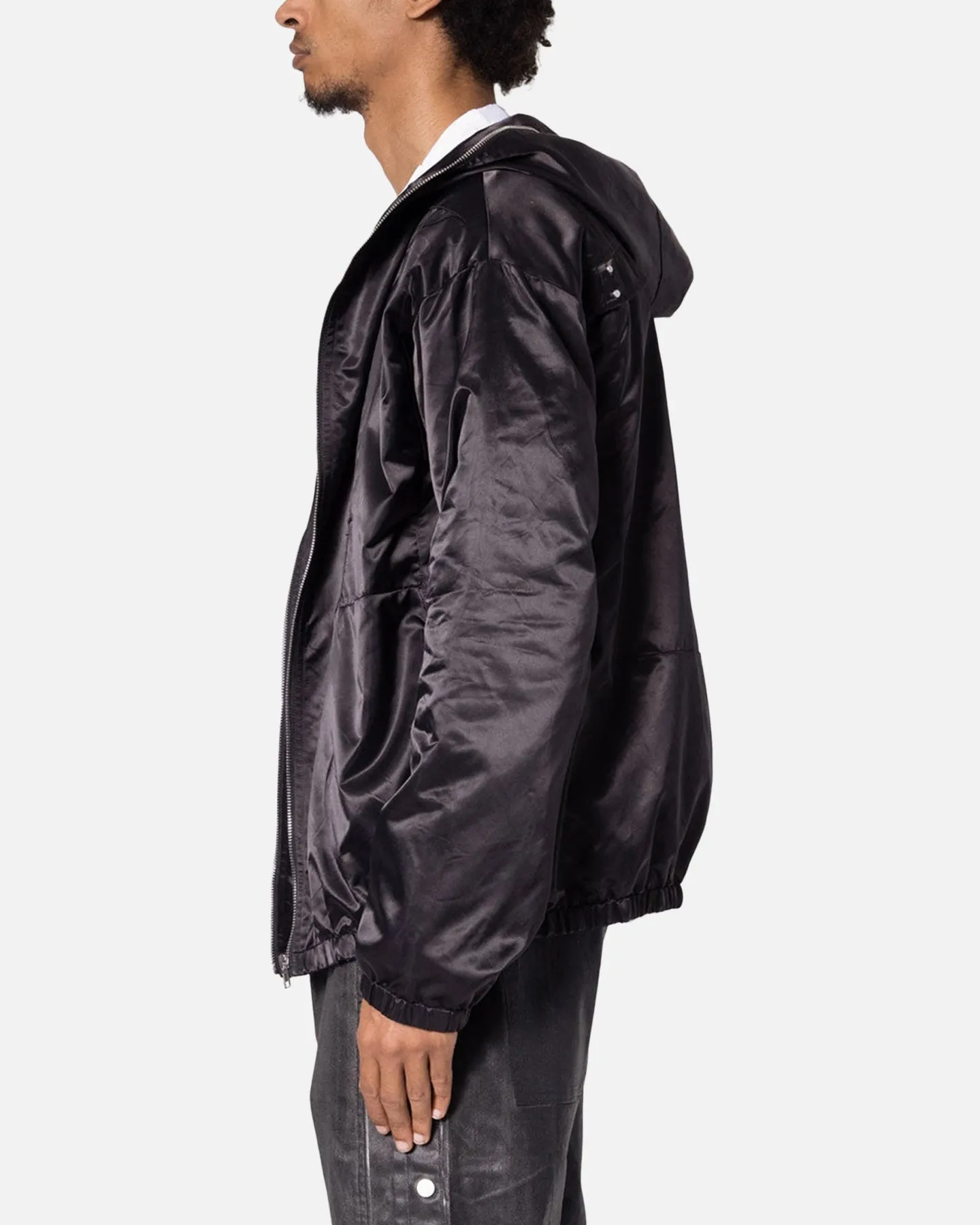 MNML Full Zip Paneled Fight Jacket Black