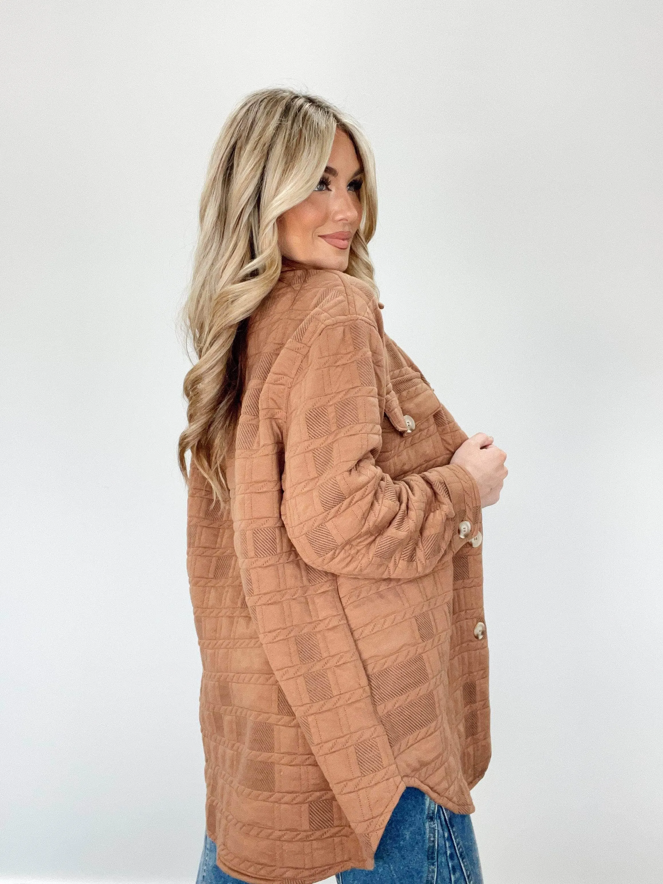 Mocha Textured Knit Jacket