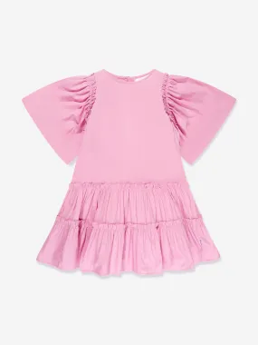 Molo Girls Organic Cotton Dress In Pink