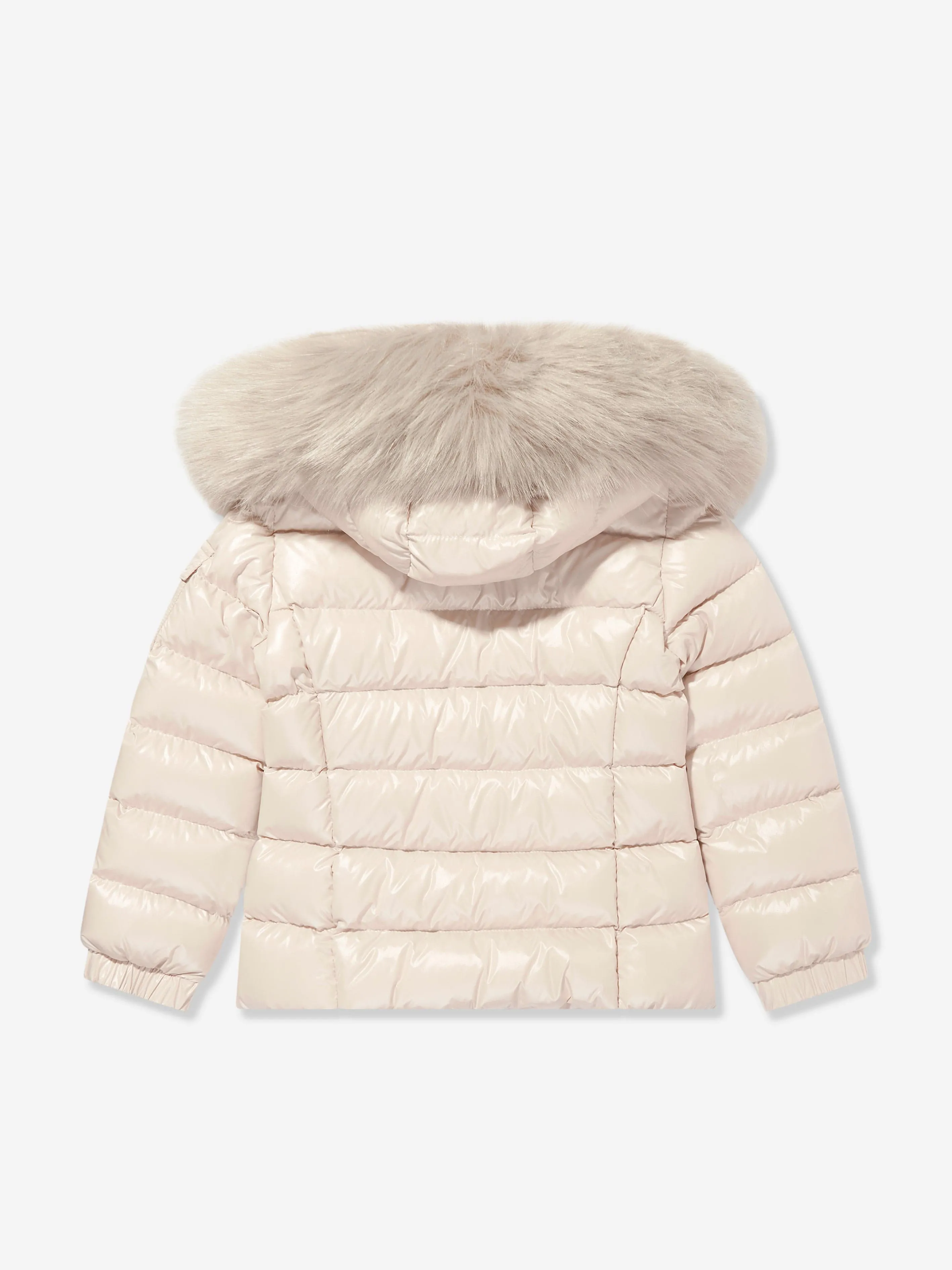 Moncler Enfant Girls Down Padded Badyf Jacket in Beige