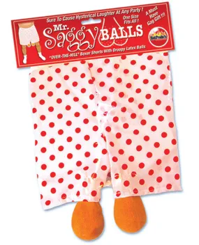 Mr Saggy Balls Boxer Shorts W-droopy Latex Balls