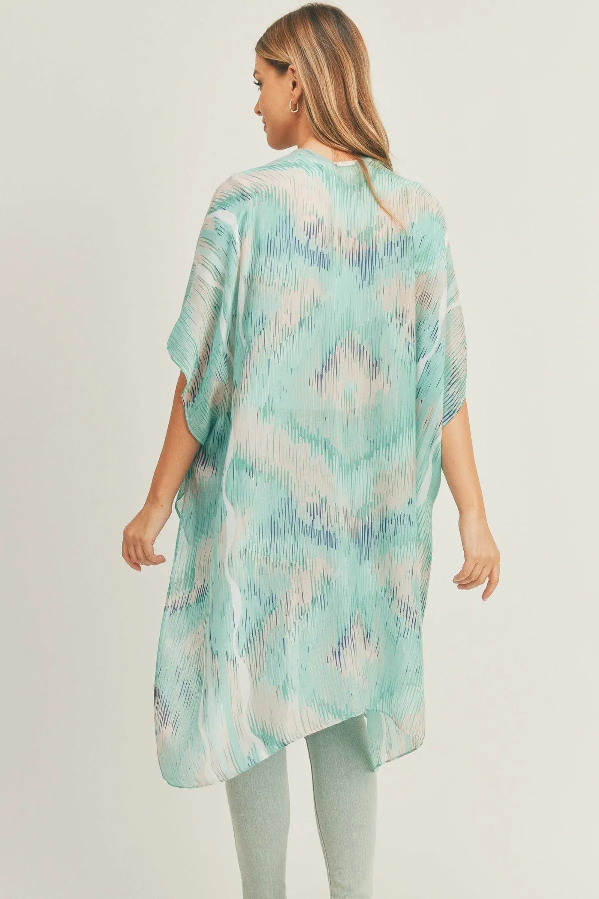 MS0296 Tie Dye Abstract Kimono