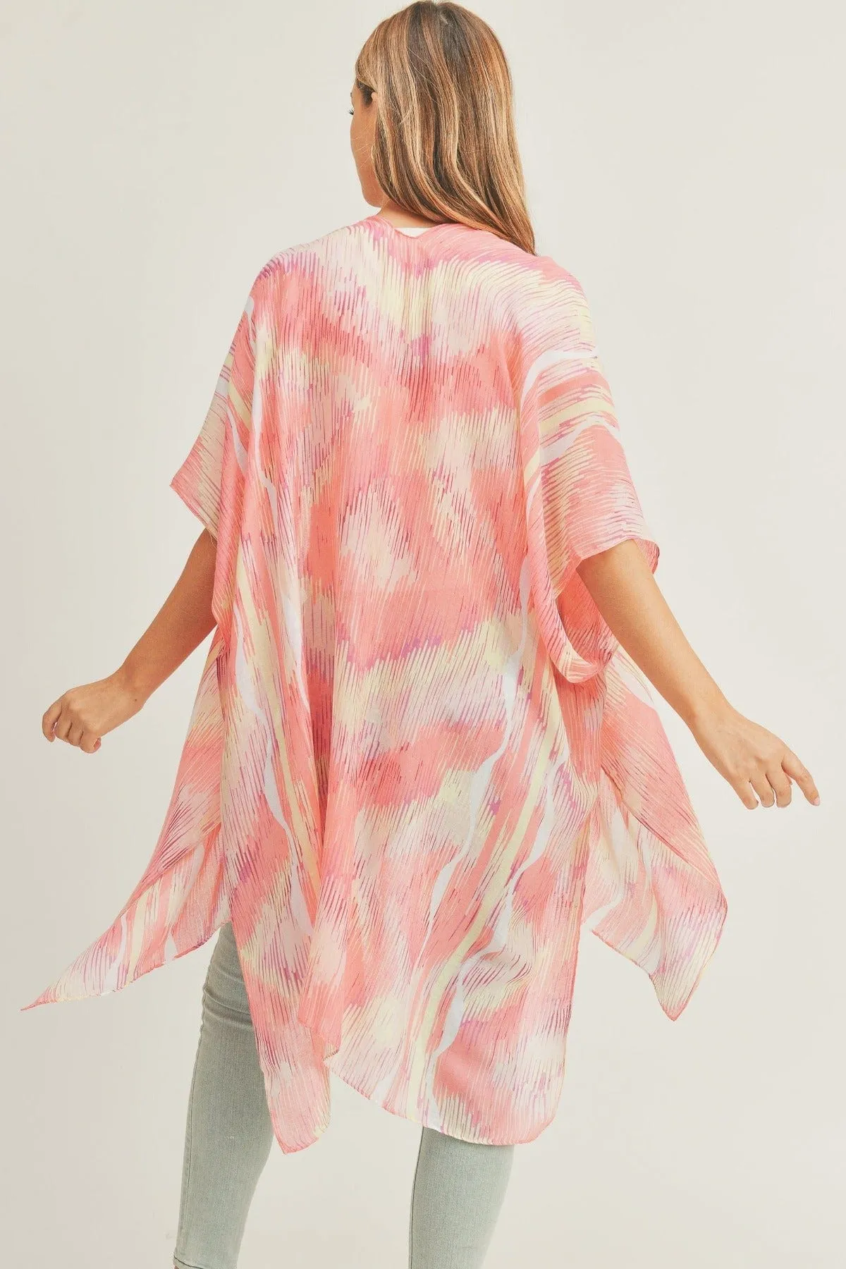 MS0296 Tie Dye Abstract Kimono