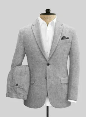 Naples Light Gray Tweed Suit