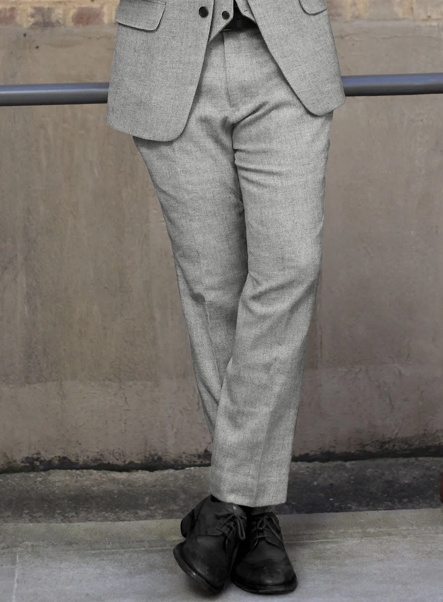 Naples Light Gray Tweed Suit