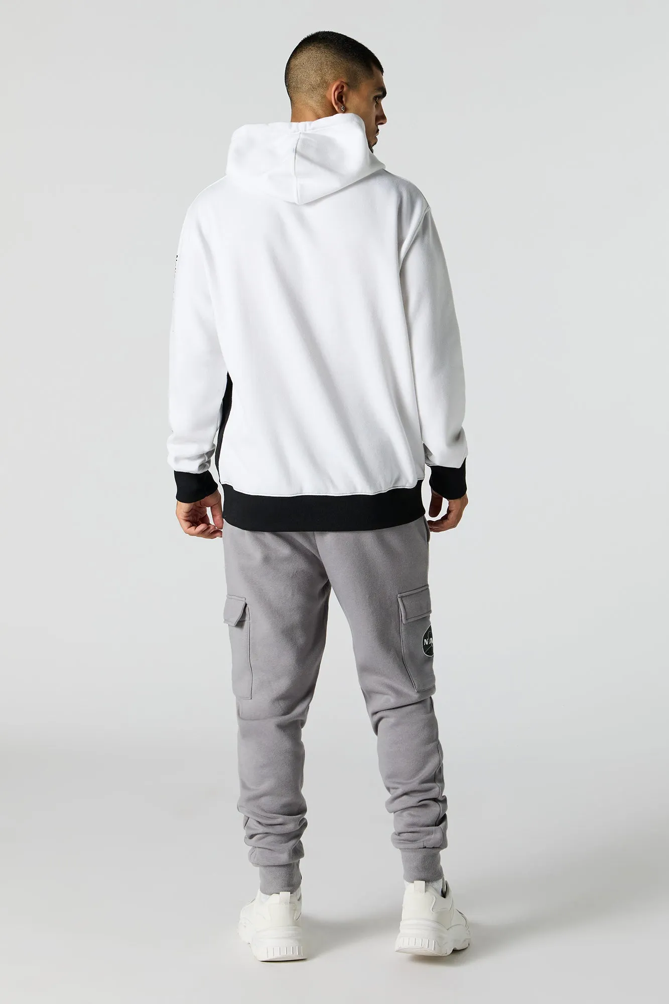 NASA Grey Graphic Fleece Cargo Jogger