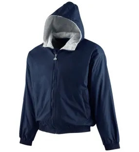 Navy Hooded Nylon Jacket (Adult S)