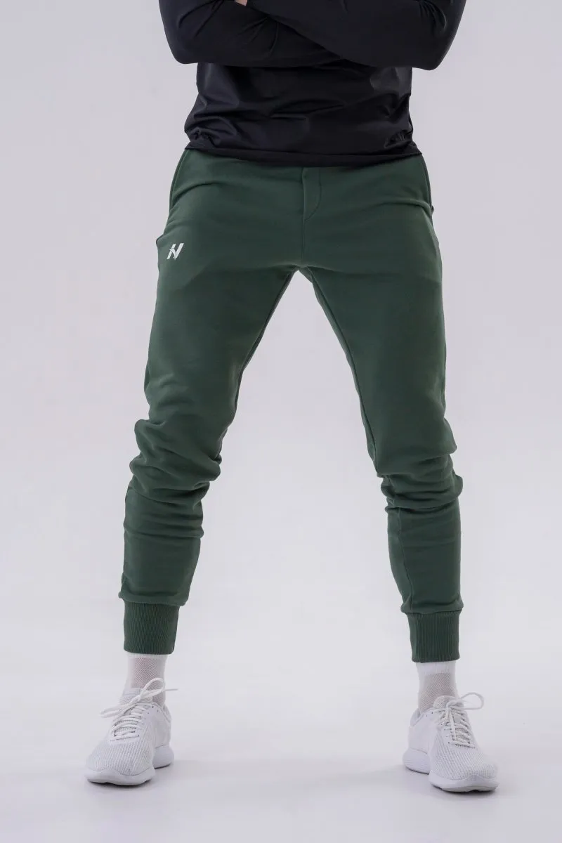 Nebbia Reset Slim Sweatpants with Side Pockets 321 - Dark Green