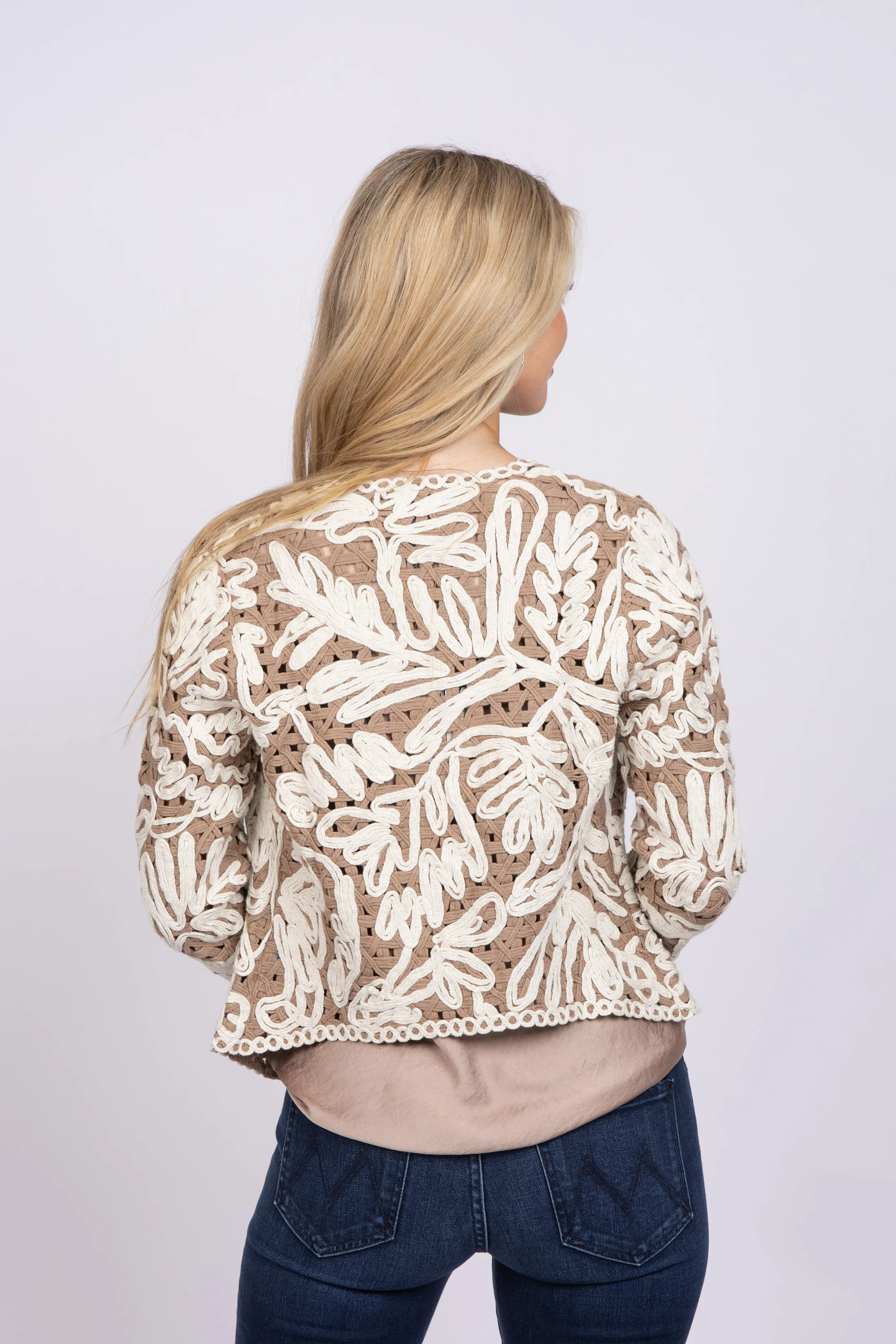 Nic Zoe Spring Soiree Jacket In Neutral Multi