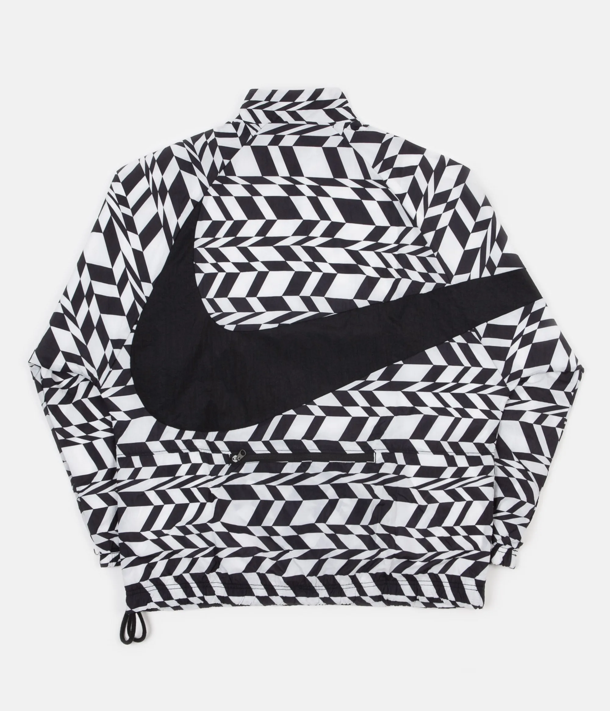 Nike AOP VW Swoosh Woven Half Zip Jacket - White / Black / Black