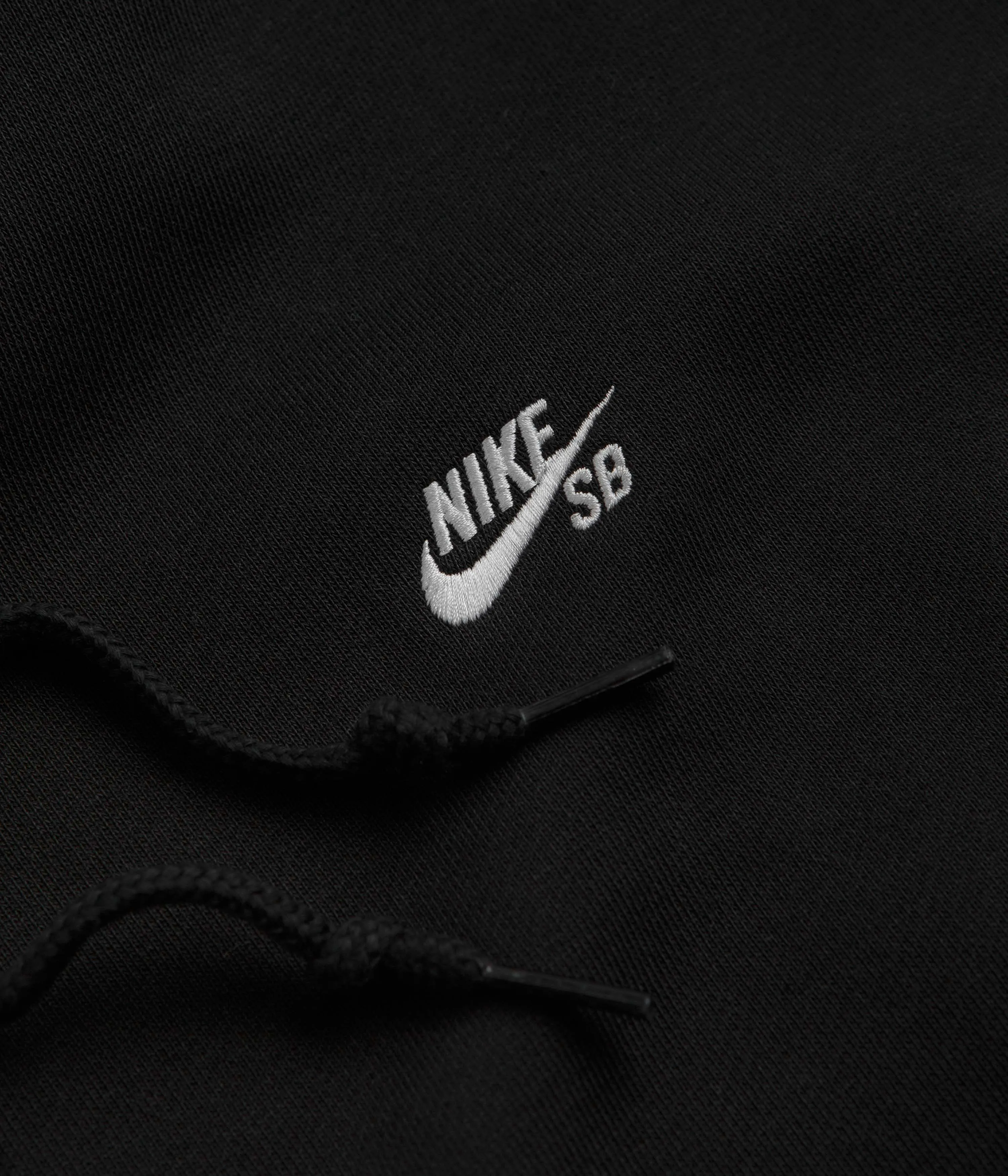 Nike SB Essential Logo Full Zip Hoodie - Black / White