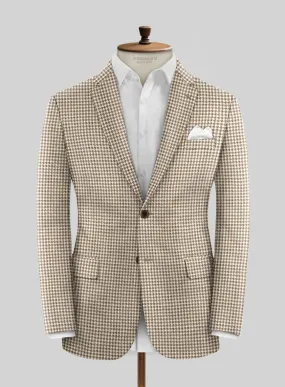 Noble Jaime Houndstooth Wool Silk Linen Jacket