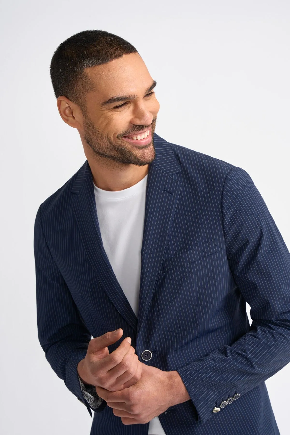 Odense Navy Pinstripe Blazer