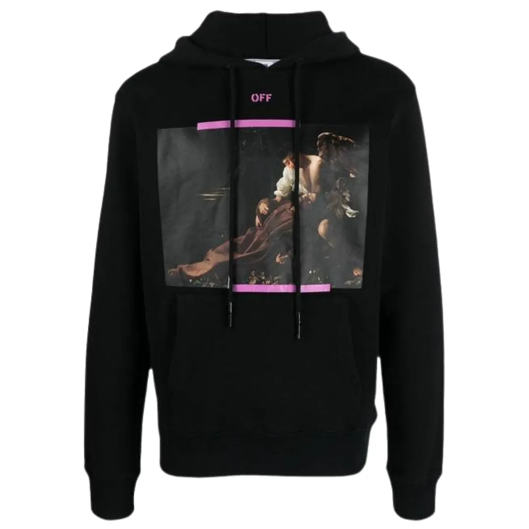 Off White Arrow Caravaggio St Fran Slim Fit Black Hoodie