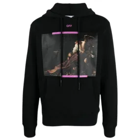 Off White Arrow Caravaggio St Fran Slim Fit Black Hoodie