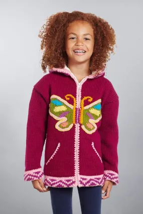 Otavalo Kid's Sweater Coat Butterfly