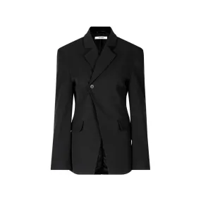 oval square Luxury Blazer Black