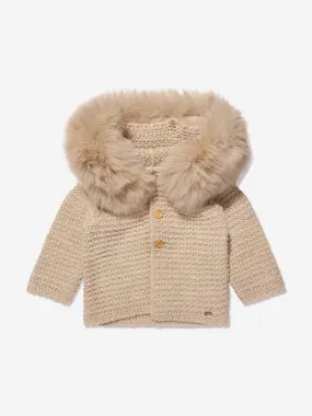 Paz Rodriguez Kids Wool Knitted Jacket in Beige