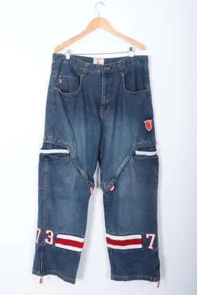 PEPE JEANS Convertible Y2K Jeans Jorts (38x33)