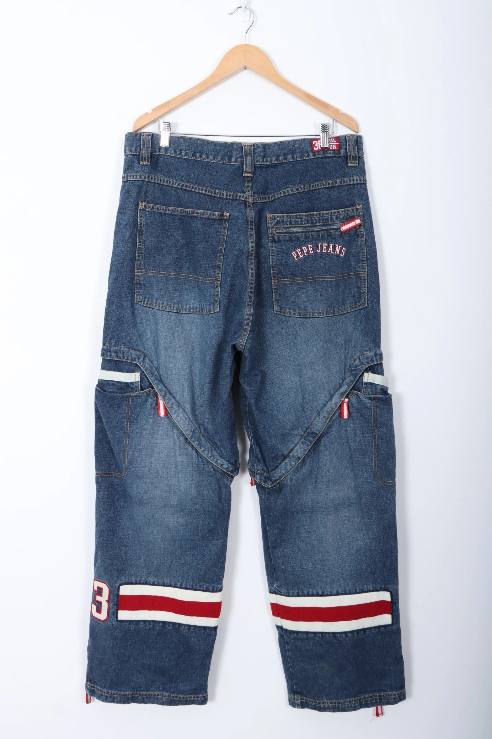 PEPE JEANS Convertible Y2K Jeans Jorts (38x33)