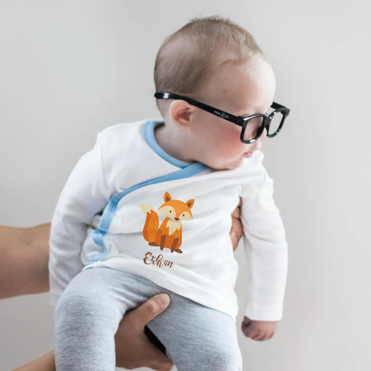 [Personalized] Endanzoo Organic Kimono Shirt Boy - Fox