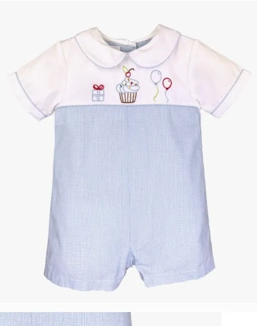 Petit Ami Birthday Embroidered Romper