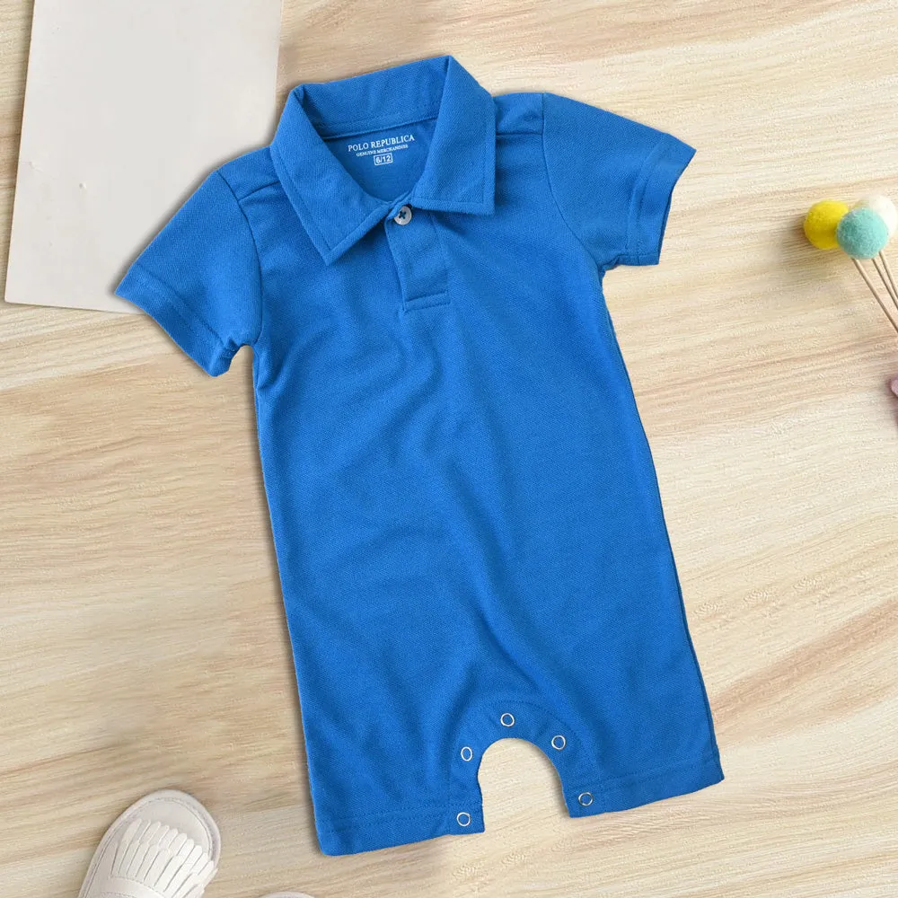 Polo Republica Essentials Short Sleeve Pique Polo Baby Romper