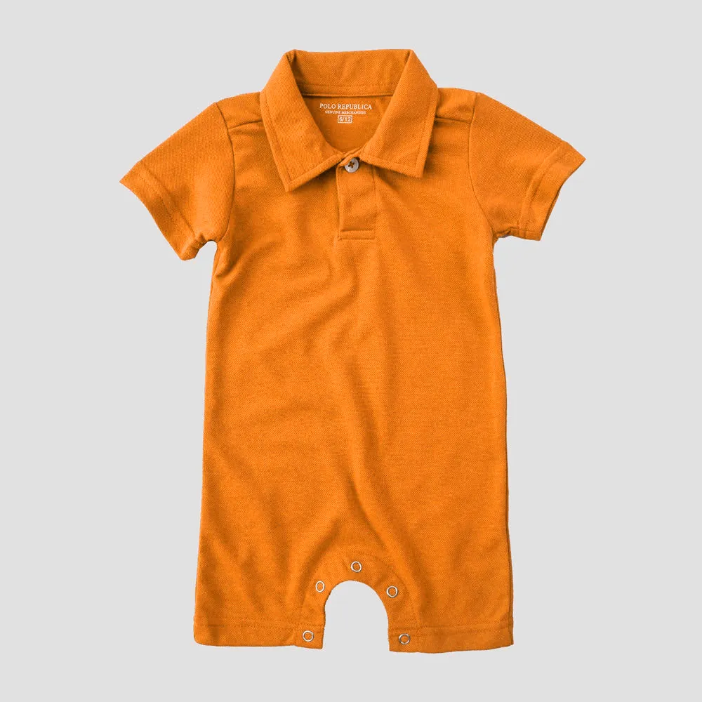 Polo Republica Essentials Short Sleeve Pique Polo Baby Romper