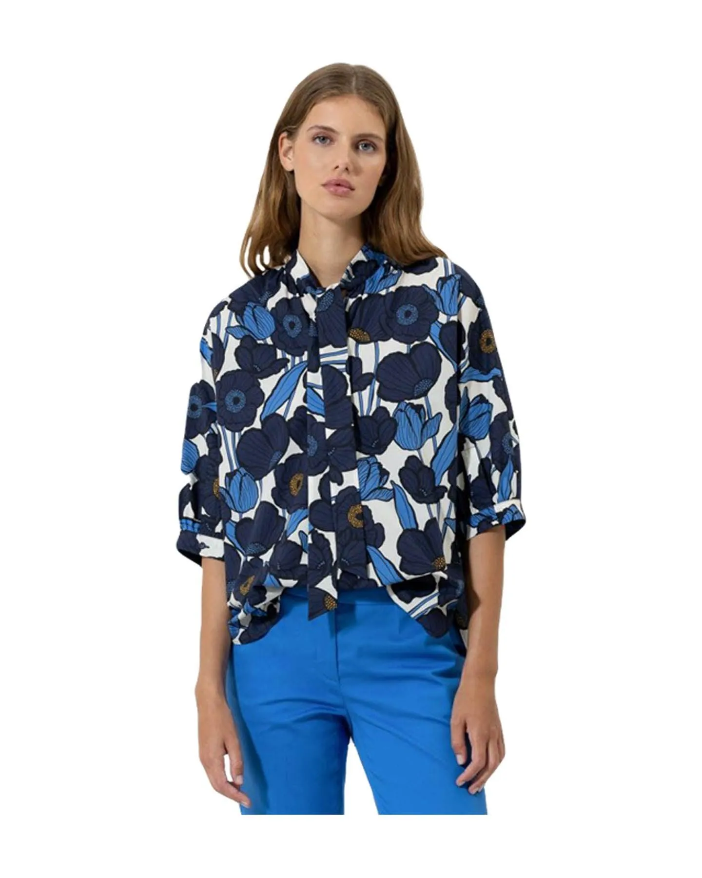 Poppy Print Kimono Blouse