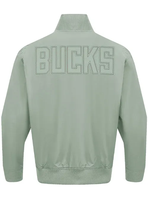 Pro Standard Neutral Moss Milwaukee Bucks Twill Jacket