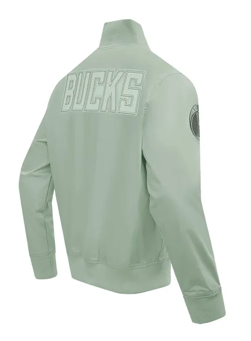 Pro Standard Neutral Moss Milwaukee Bucks Twill Jacket