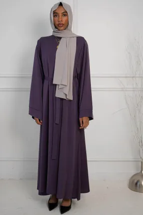 Purple Kimono Sleeve Abaya Maxi Dress