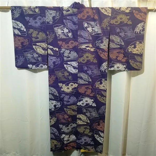 "Floating Fans" Vintage Kimono