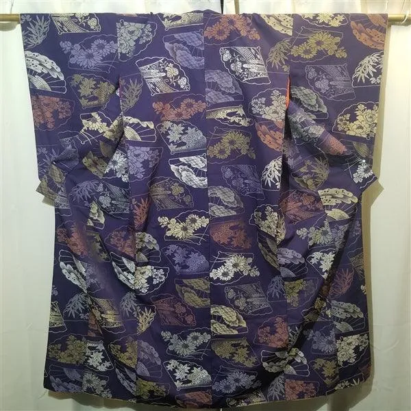 "Floating Fans" Vintage Kimono