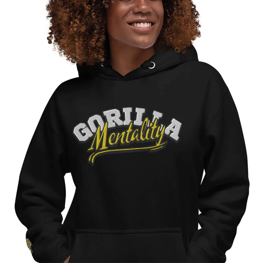 "Gorilla Mentality" Embroidered Unisex Hoodie (Color options available)