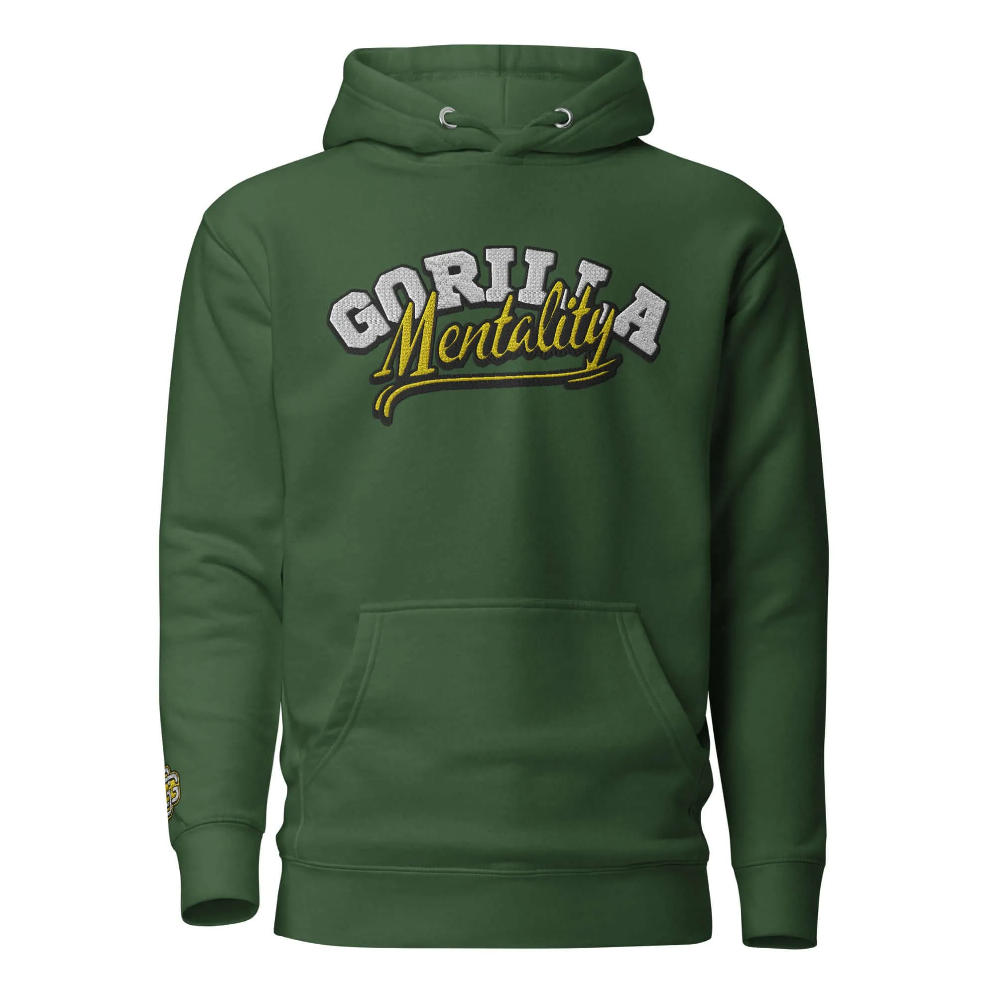 "Gorilla Mentality" Embroidered Unisex Hoodie (Color options available)