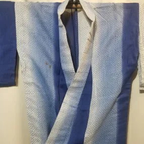 "Indigo Bands" Vintage Kimono