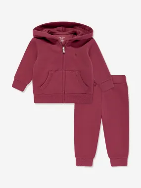 Ralph Lauren Baby Boys Logo Tracksuit in Red